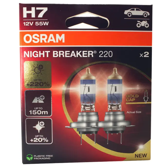Bombillos halógenos H7 Night Breaker 220