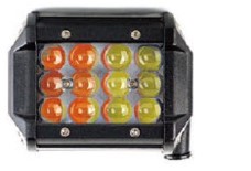 BARRA LED LUPA DUAL BLANCA- AMBAR FLASHEO 18W SPOT 12-24V