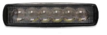 LAMPARA DE TRABAJO RECTANGULAR LUPA 6 LEDs 18W DUAL BLANCA Y AMBAR 12/24V SPOT