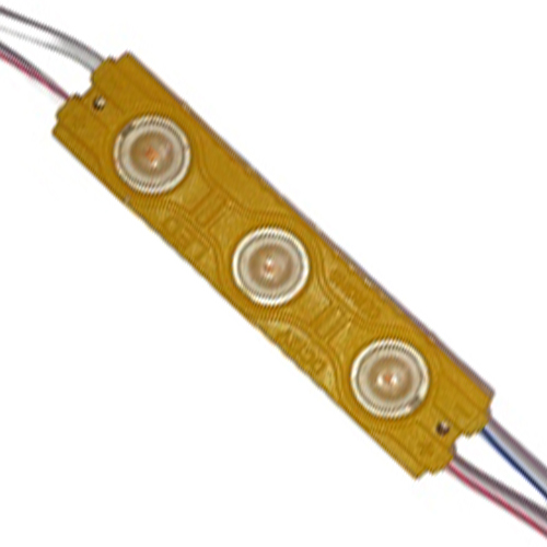 MODULO 3LED CON DIFUSOR PLANO AMARILLO 12V IP-67