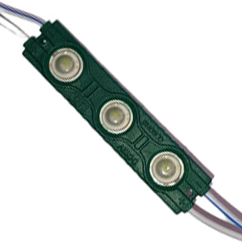 MODULO 3LED CON DIFUSOR PLANO VERDE 12V IP-67