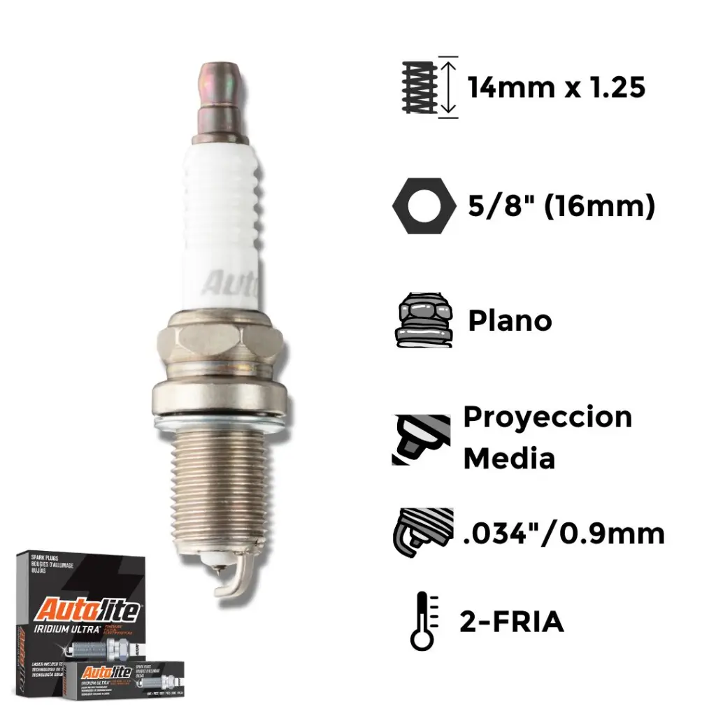 Bujías Autolite Iridium Níquel X4 - NGK BKR6EKC BKR6EIX-11 BCPR7ET