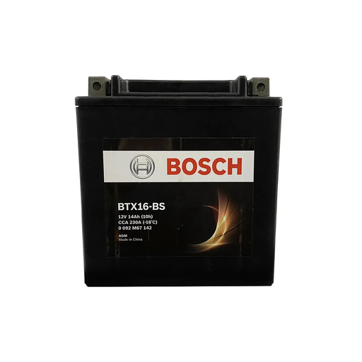 [0092M67142] Bateria Bosch Motocicleta M6/Agm 14 Ah - 230 Cca Caja 16-Bs (270;16-Bs;Iz) L 150 An 87 Al 161 Cm
